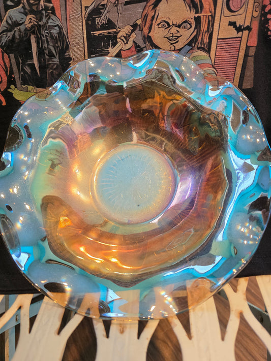 Marigold Carnival Glass Dish