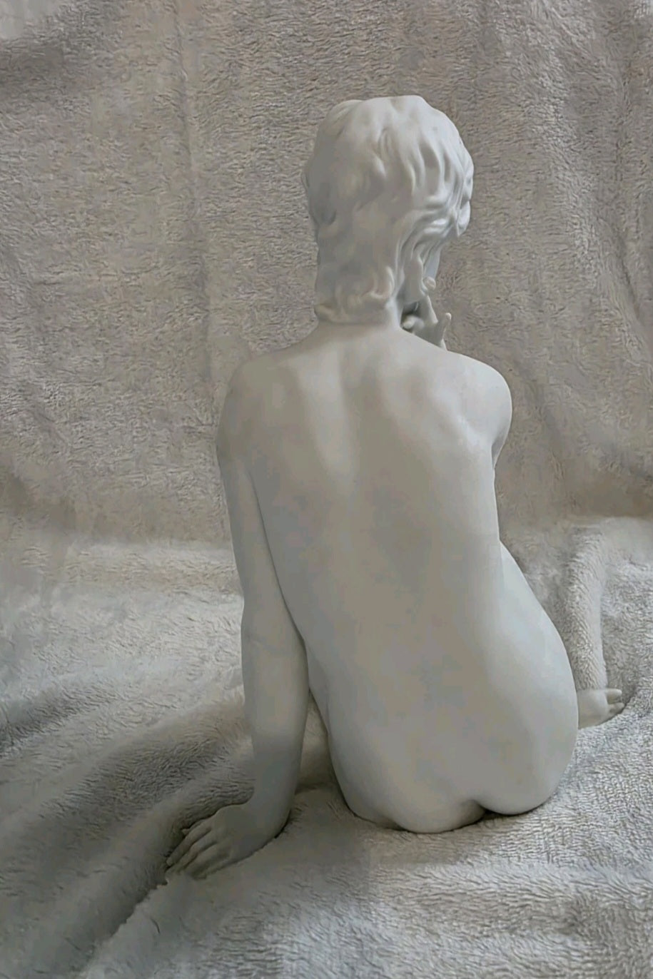 Kaiser Porcelain Bisque Figurine "Meditation" #489, Nude Woman by W. Gawantka