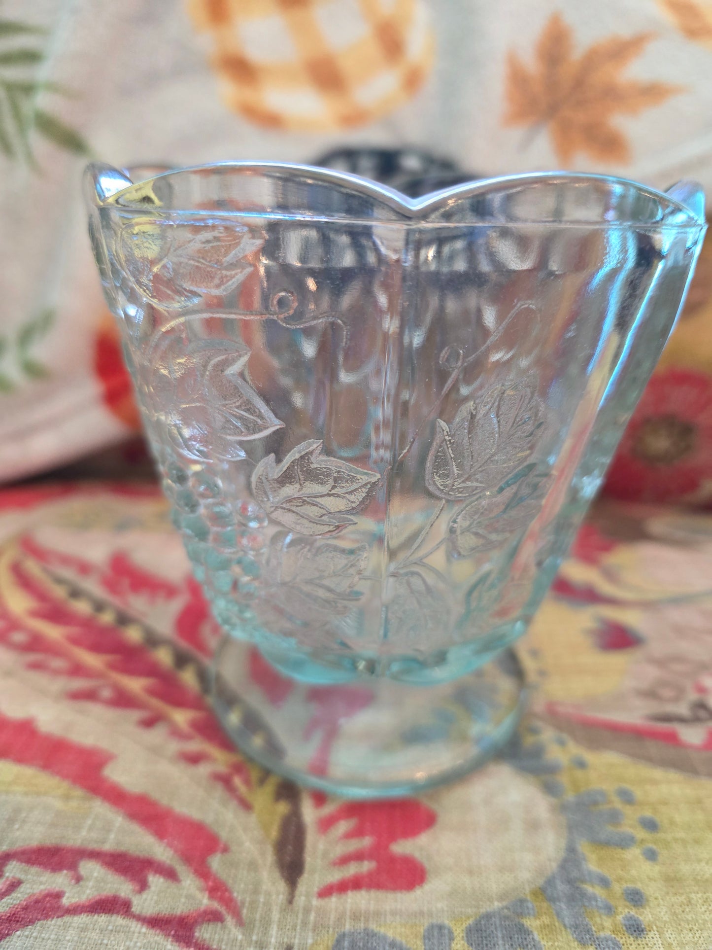 Vintage Indian Glass Compote
