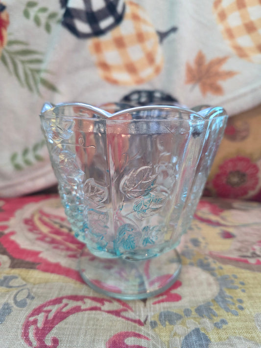 Vintage Indian Glass Compote