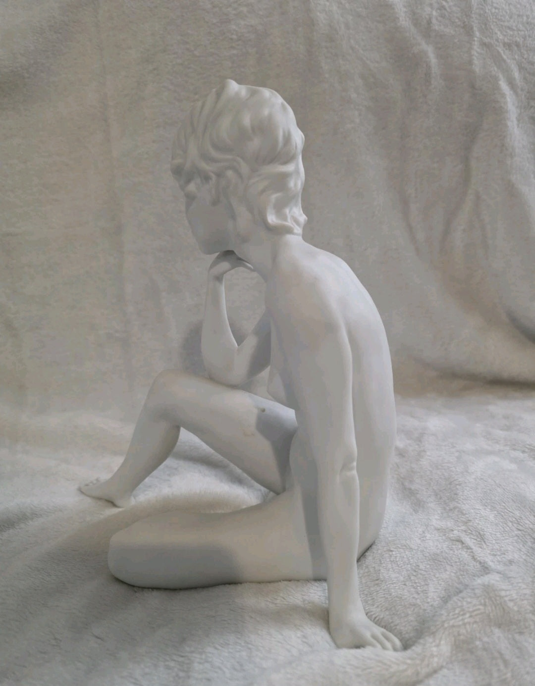 Kaiser Porcelain Bisque Figurine "Meditation" #489, Nude Woman by W. Gawantka