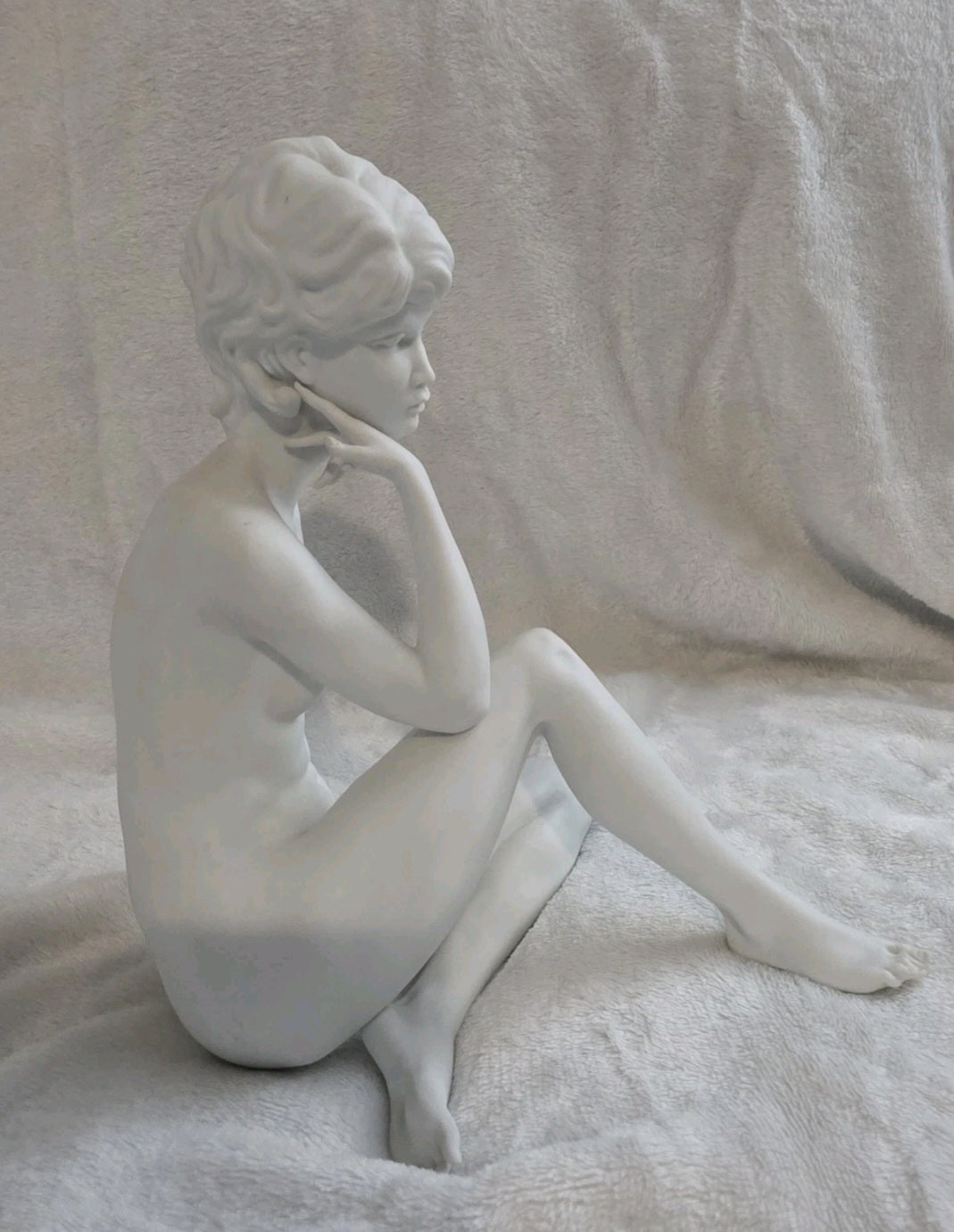 Kaiser Porcelain Bisque Figurine "Meditation" #489, Nude Woman by W. Gawantka
