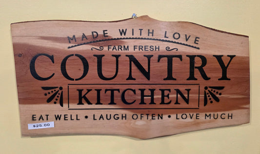 Country Kitchen Handmade Sign