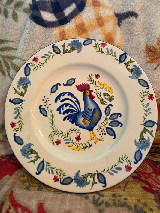 Rooster Dessert Plate