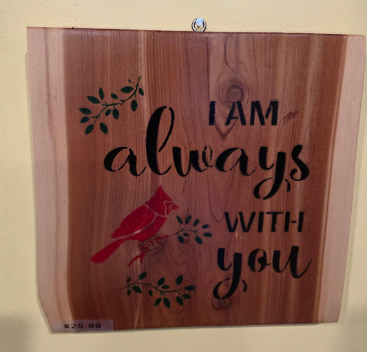 Handmade Cardinal Wood Sign