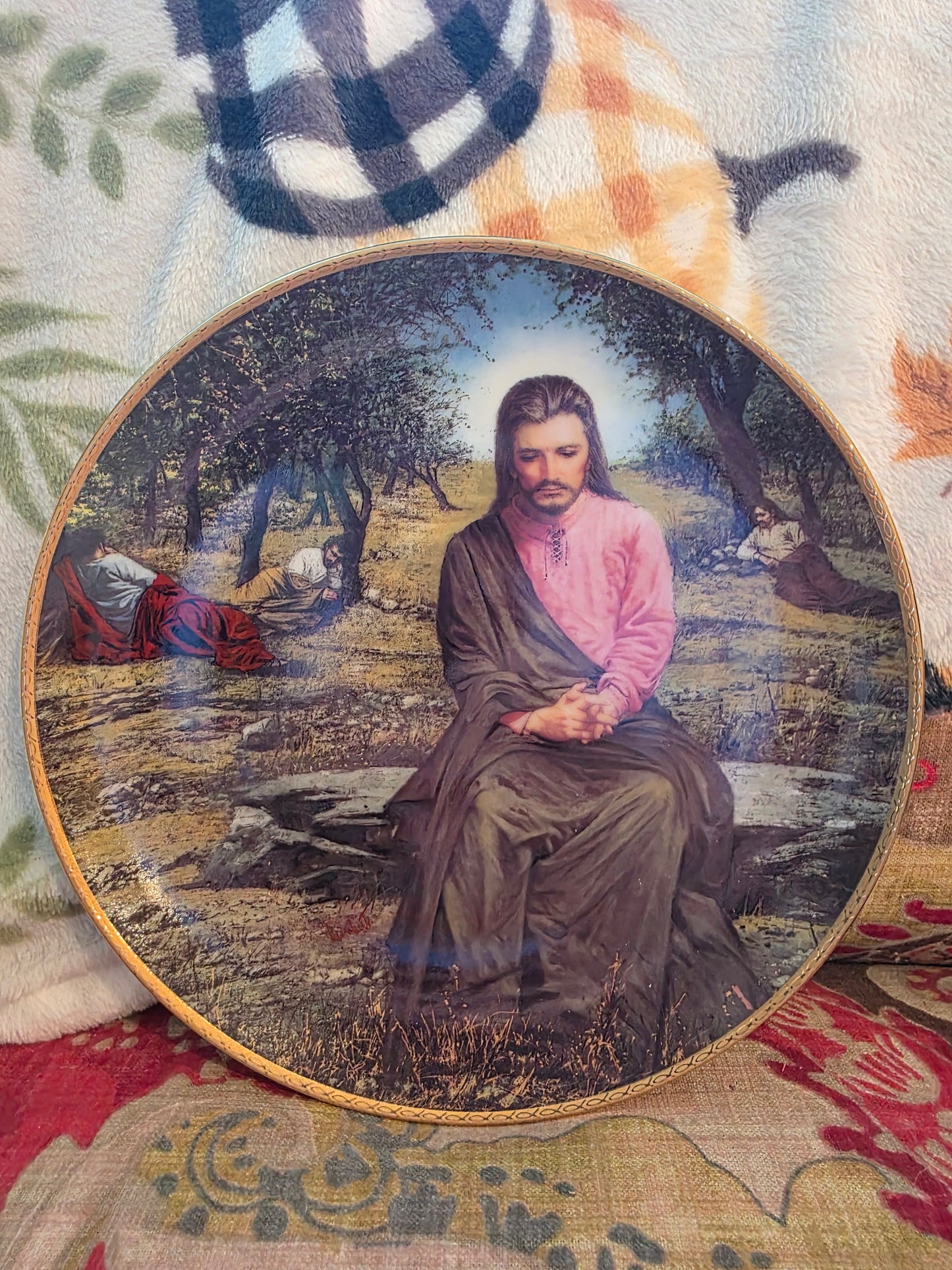 1991 THE Agony In The Garden Lou Marchetti Art Pottery Collector Plate ArtAffect